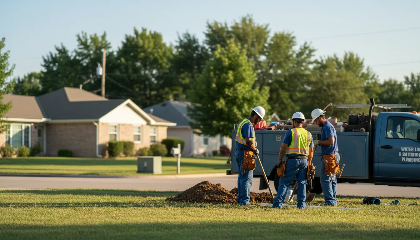 Residential water line and bathroom plumbing service in Hiram, ME